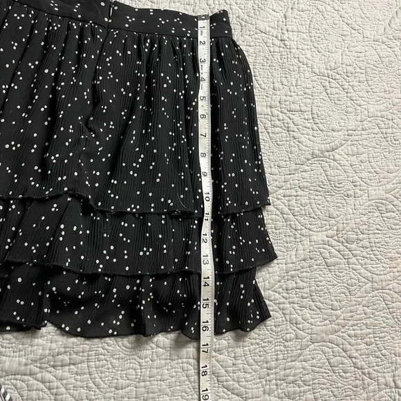 Zara black polka dot tiered Ruffle skirt - Picture 6 of 6